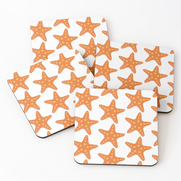 Item preview, Cute Vibrant Orange Starfish Illustration designed and sold by BetweenForms.