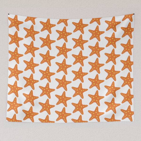 Item preview, Cute Vibrant Orange Starfish Illustration designed and sold by BetweenForms.