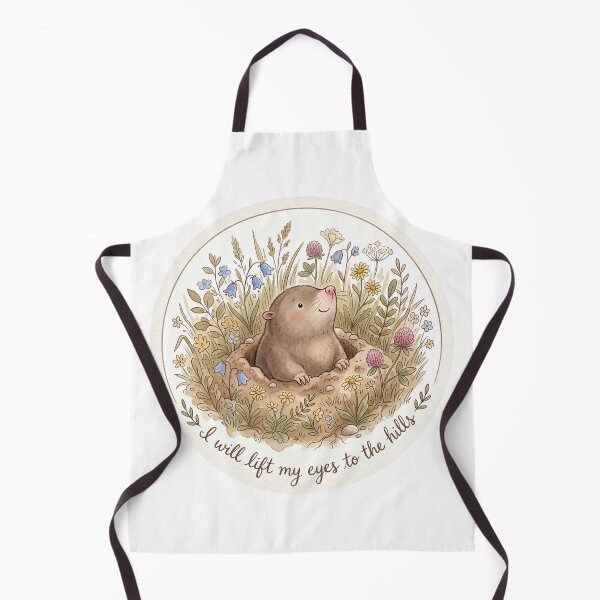 Item preview, Christian Cottagecore Mole Ground Tote Bag Psalm 121 Lift My Eyes to the Hills Bible Verse designed and sold by Small & Beloved.