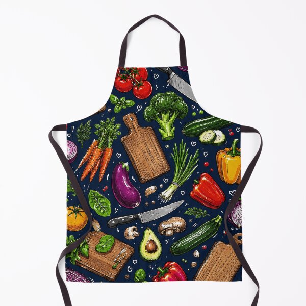 Item preview, Colorful Vegetable Kitchen Pattern Design – Retro Cooking & Healthy Food Aesthetic designed and sold by TheStephanieRome.