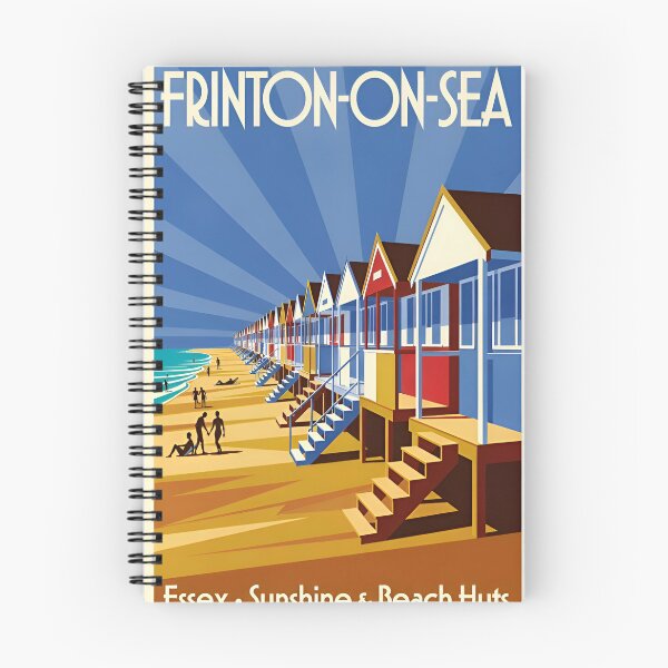 Item preview, Frinton-on-Sea Art Deco Travel Poster – Essex Beach Huts designed and sold by WalkersSnaps.