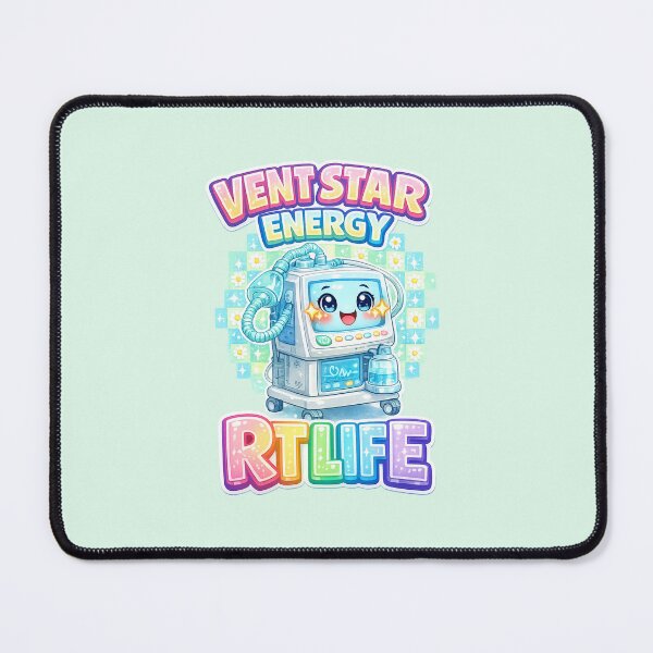 Item preview, Cute Kawaii Ventilator Mascot Respiratory Therapist Retro Checkerboard Pastel RT Life National Respiratory Care Week POD Design designed and sold by ClinicalHubs.