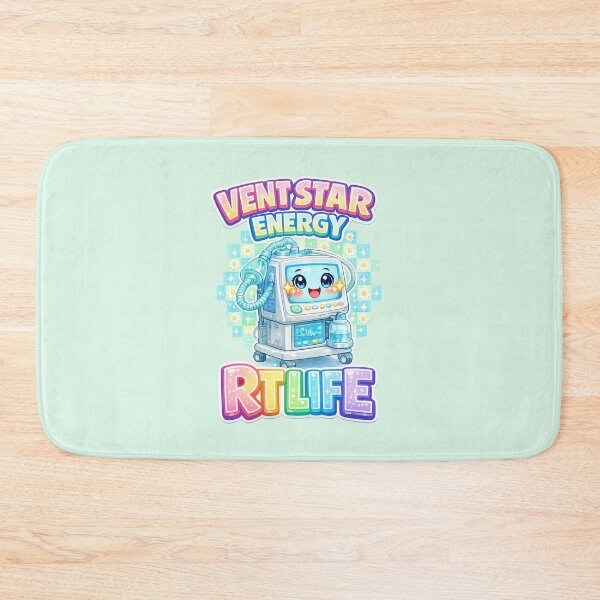 Item preview, Cute Kawaii Ventilator Mascot Respiratory Therapist Retro Checkerboard Pastel RT Life National Respiratory Care Week POD Design designed and sold by ClinicalHubs.