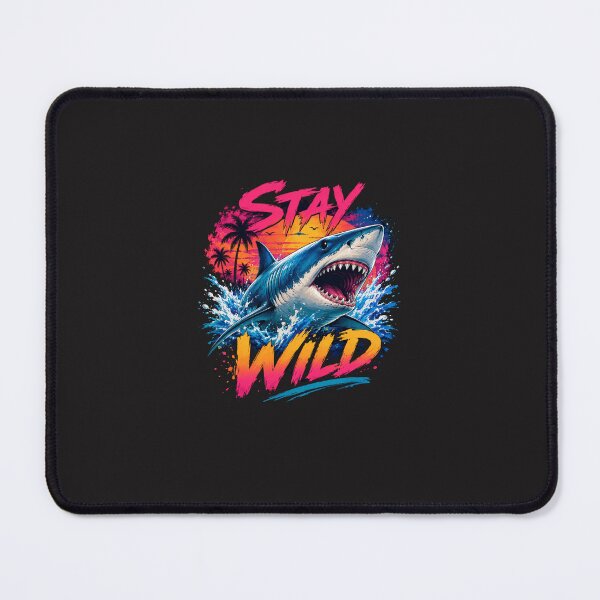 Item preview, Stay Wild Shark Retro Surf designed and sold by AchraffPrint.