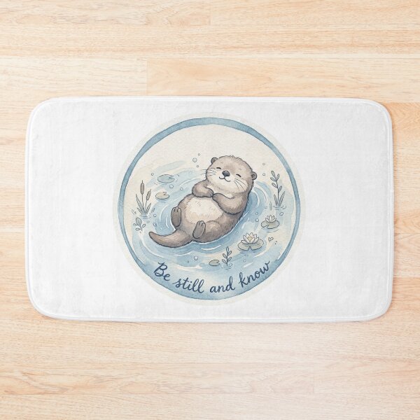 Item preview, Christian Cottagecore Otter Floating Tote Bag Psalm 46 Be Still and Know Bible Verse Faith Gift designed and sold by Small & Beloved.