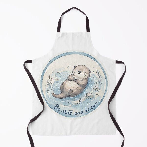 Item preview, Christian Cottagecore Otter Floating Tote Bag Psalm 46 Be Still and Know Bible Verse Faith Gift designed and sold by Small & Beloved.