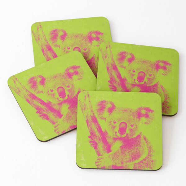 Item preview, Electric Red Koala — Lime Retro Painting designed and sold by Jandedan.