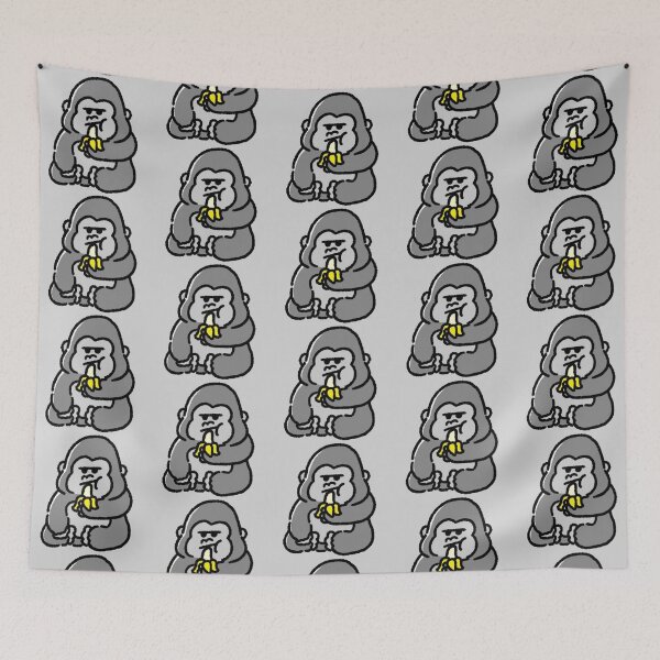 Item preview, Cute Lil Gorilla Eating a Banana Doddle designed and sold by Spring Things.