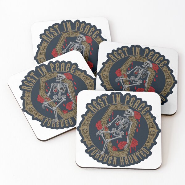 Item preview, Dark Circular Skeleton Coffin Sticker designed and sold by inkfusionhub99.