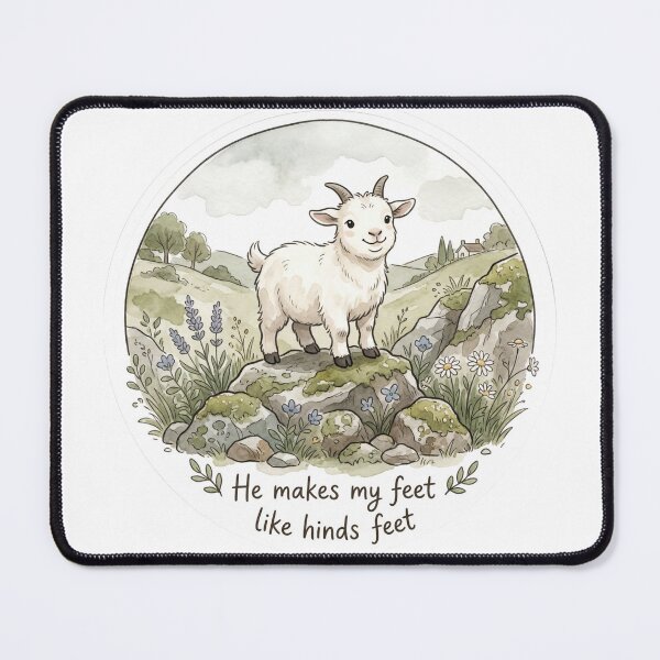 Item preview, Christian Cottagecore Goat Hillside Tote Bag Psalm 18 He Makes My Feet Bible Verse Faith Gift designed and sold by Small & Beloved.