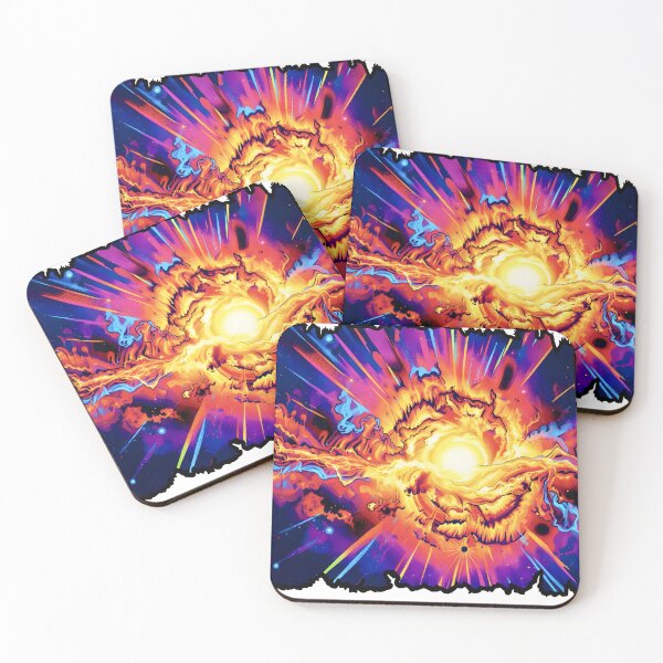 Item preview, Supernova Cosmic Explosion - Vibrant Space Nebula Comic Art designed and sold by Daniela`s shop.