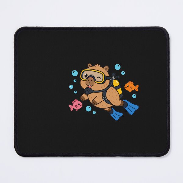 Item preview, Cute Capybara Scuba Diving - Right Chest Badge Funny Ocean Rodent designed and sold by islam gamal.
