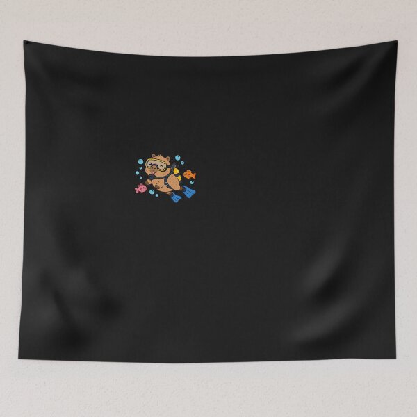 Item preview, Cute Capybara Scuba Diving - Right Chest Badge Funny Ocean Rodent designed and sold by islam gamal.