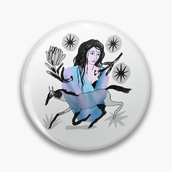 Item preview, Surreal Witch Woman and Horse — Celestial Art designed and sold by AnnaVikhrArt.