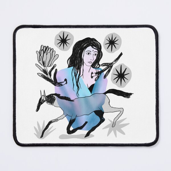 Item preview, Surreal Witch Woman and Horse — Celestial Art designed and sold by AnnaVikhrArt.