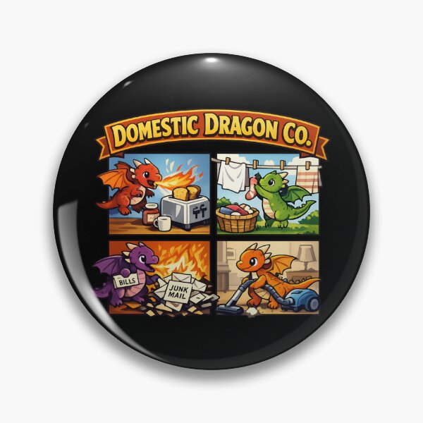 Item preview, Domestic Dragon Co. – Cute Household Dragons Funny Fantasy designed and sold by SidTastic .