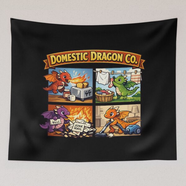 Item preview, Domestic Dragon Co. – Cute Household Dragons Funny Fantasy designed and sold by SidTastic .