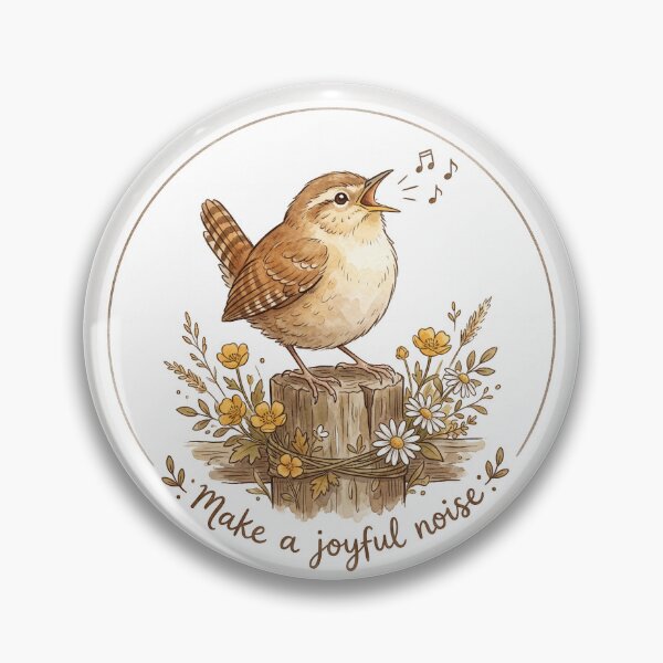 Item preview, Christian Cottagecore Wren Singing Tote Bag Psalm 100 Make a Joyful Noise Bible Verse Gift designed and sold by Small & Beloved.