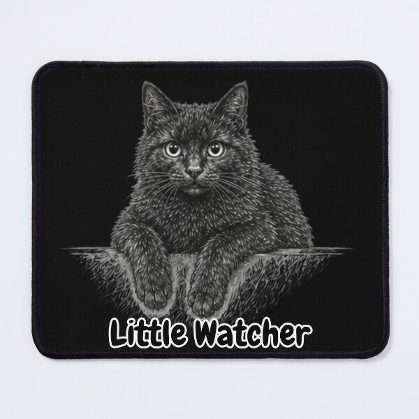 Item preview, Little Watcher Black Kitten Art designed and sold by lumar23.