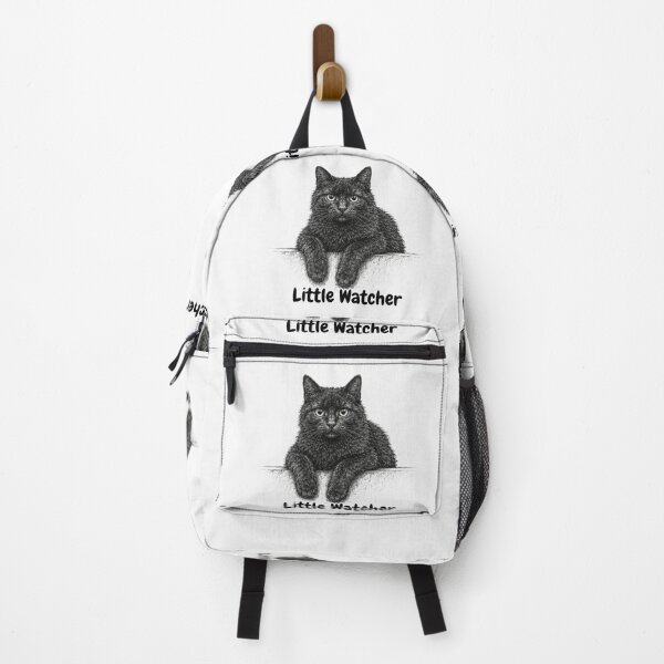 Item preview, Little Watcher Black Kitten Art designed and sold by lumar23.