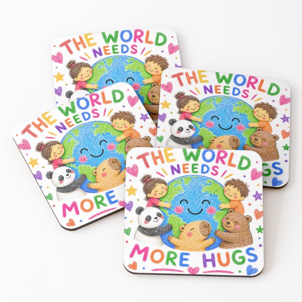 Item preview, The World Needs More Hugs Cute Earth Doodle Design designed and sold by Digital Culture Studio.