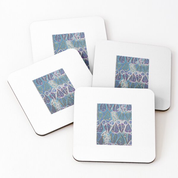 Item preview, Tropical birds blue foliage designed and sold by JATOOBA.