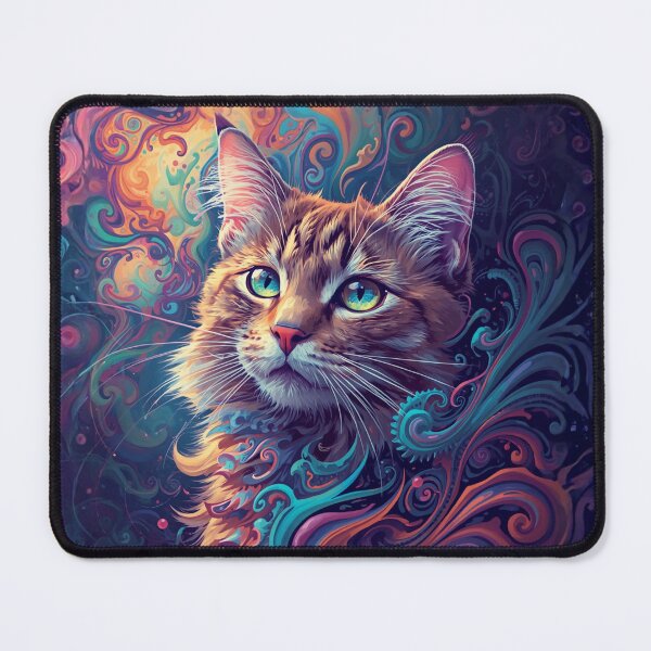 Item preview, Cosmic Whiskers Psychedelic Cat Art designed and sold by Silaris Designs.