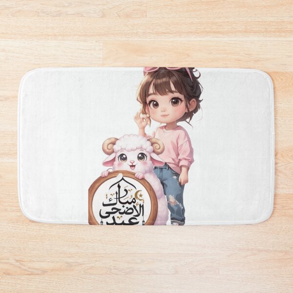 Item preview, Eid Mubarak, Eid al-Adha, Adha Mubarak, Cute Sheep Cartoon, Islamic Holiday, girl sticker  designed and sold by New Art.