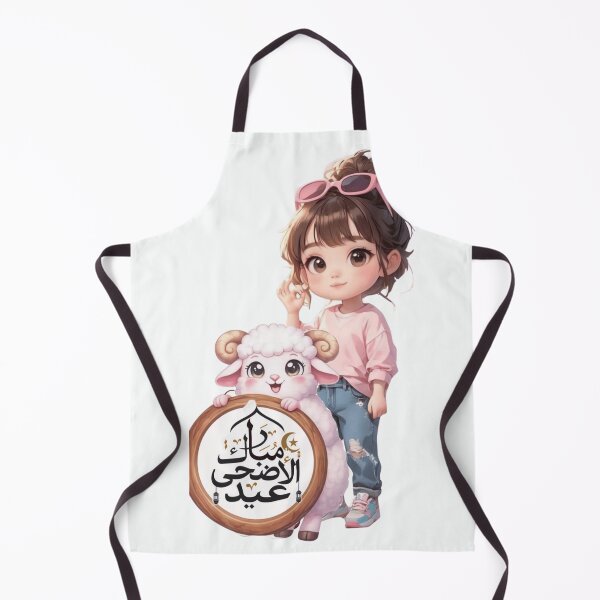 Item preview, Eid Mubarak, Eid al-Adha, Adha Mubarak, Cute Sheep Cartoon, Islamic Holiday, girl sticker designed and sold by New Art.