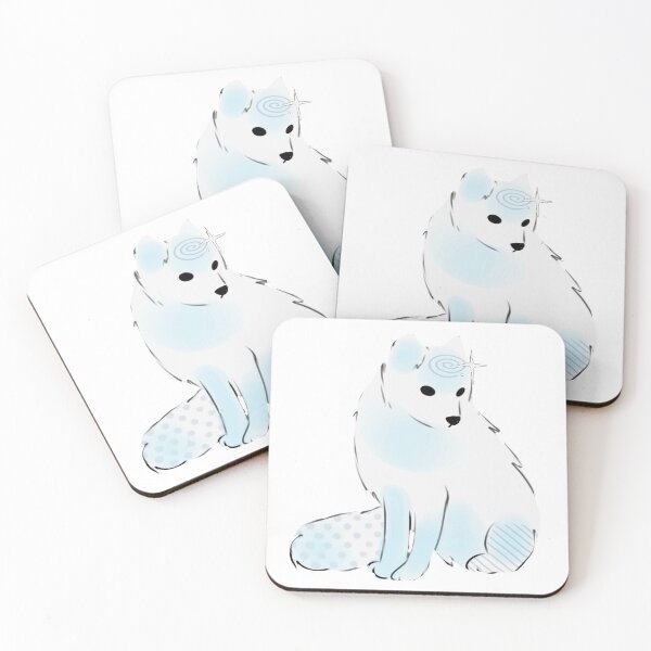 Item preview, - arctic fox - Frosted forest - white - designed and sold by echoztarrr.