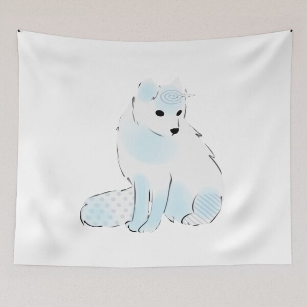 Item preview, - arctic fox - Frosted forest - white - designed and sold by echoztarrr.