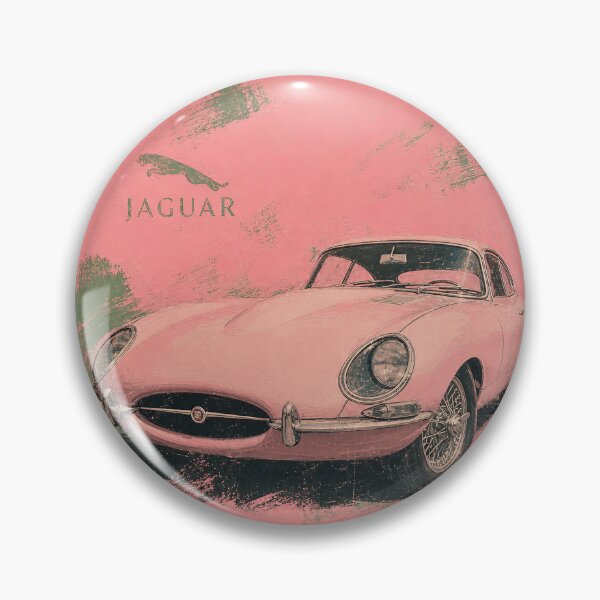 Item preview, Electric Rose Jaguar car— Peach Retro Painting designed and sold by Jandedan.