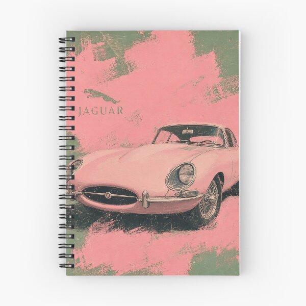 Item preview, Electric Rose Jaguar car— Peach Retro Painting designed and sold by Jandedan.