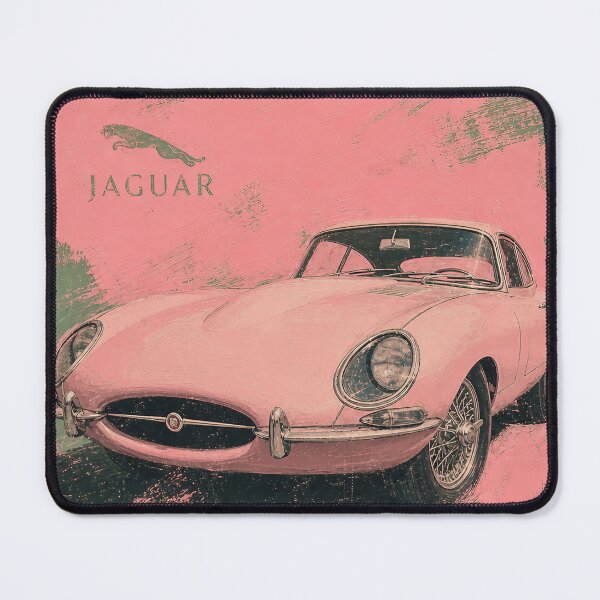 Item preview, Electric Rose Jaguar car— Peach Retro Painting designed and sold by Jandedan.
