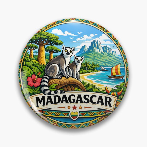 Item preview, Madagascar - Lemurs, Baobab Trees & Tropical Coast designed and sold by Myra365Art.