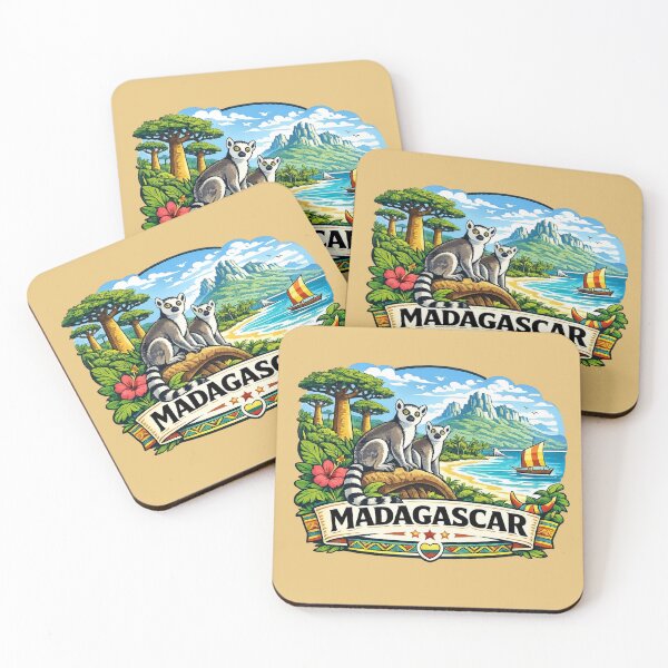 Item preview, Madagascar - Lemurs, Baobab Trees & Tropical Coast designed and sold by Myra365Art.