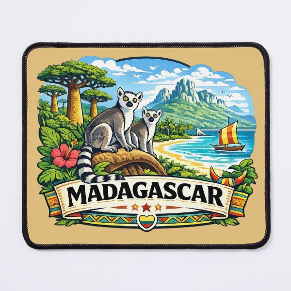Item preview, Madagascar - Lemurs, Baobab Trees & Tropical Coast designed and sold by Myra365Art.
