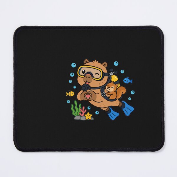 Item preview, Cute Squirrel Scuba Diving - Left Chest Badge Funny Ocean Animal designed and sold by islam gamal.
