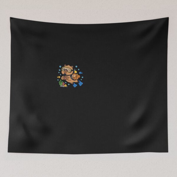 Item preview, Cute Squirrel Scuba Diving - Left Chest Badge Funny Ocean Animal designed and sold by islam gamal.
