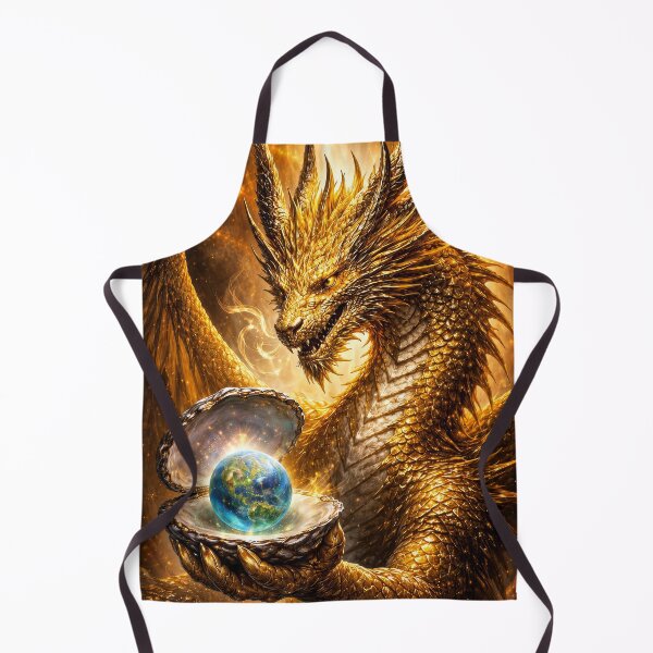 Item preview, Golden Cosmic Dragon Holding Earth | Celestial Dragon Fantasy Art designed and sold by DrakariArt.