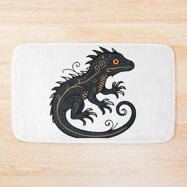 Item preview, Dark Fantasy Lizard with Golden Markings designed and sold by HoneyBreezeCo.