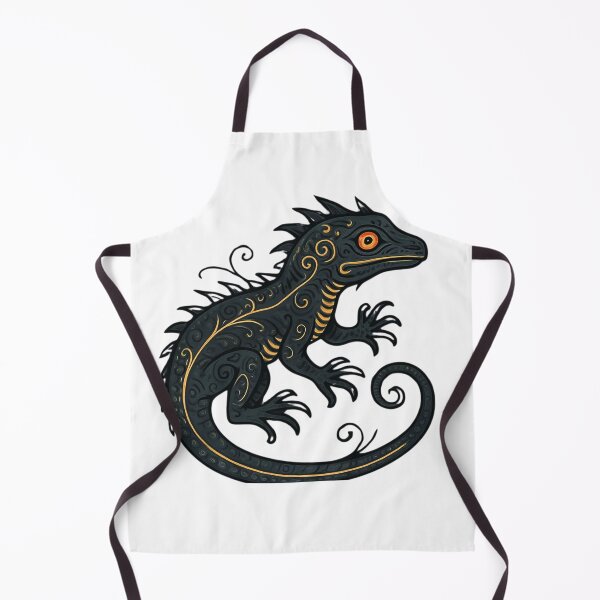 Item preview, Dark Fantasy Lizard with Golden Markings designed and sold by HoneyBreezeCo.