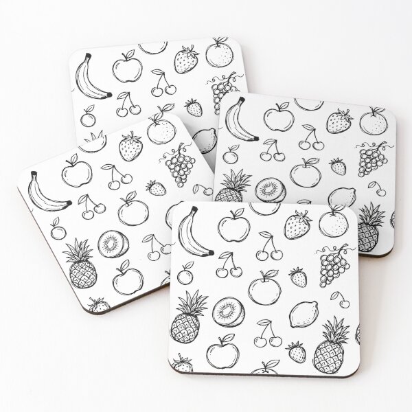 Item preview, Cute tropical fruit doodle pattern designed and sold by BlueBerry45.