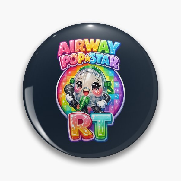 Item preview, Cute Rainbow Oxygen Mask Mascot Respiratory Therapist Pop Star RT Glitter Checkerboard Kawaii Medical Worker Pride Design for Respiratory Care Week designed and sold by ClinicalHubs.