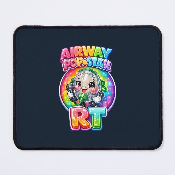 Item preview, Cute Rainbow Oxygen Mask Mascot Respiratory Therapist Pop Star RT Glitter Checkerboard Kawaii Medical Worker Pride Design for Respiratory Care Week designed and sold by ClinicalHubs.