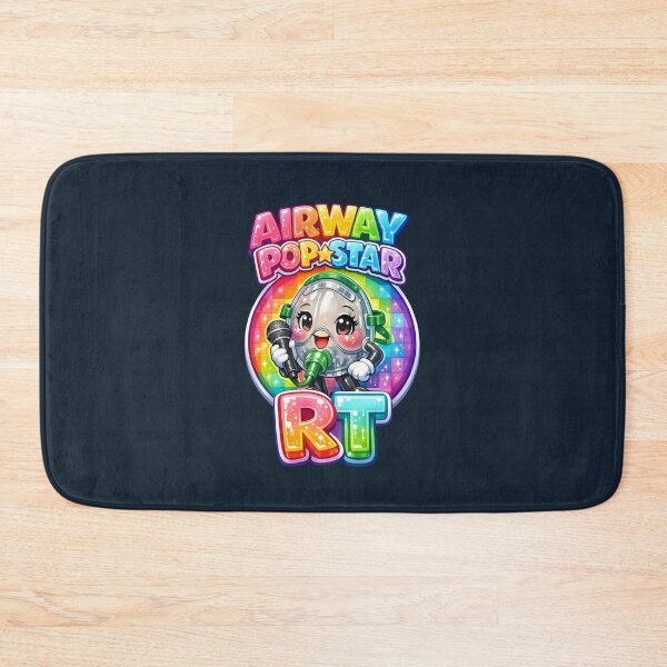 Item preview, Cute Rainbow Oxygen Mask Mascot Respiratory Therapist Pop Star RT Glitter Checkerboard Kawaii Medical Worker Pride Design for Respiratory Care Week designed and sold by ClinicalHubs.