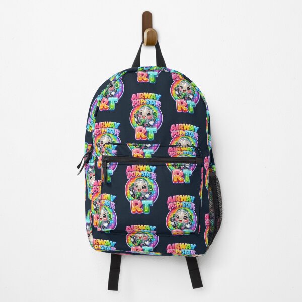Item preview, Cute Rainbow Oxygen Mask Mascot Respiratory Therapist Pop Star RT Glitter Checkerboard Kawaii Medical Worker Pride Design for Respiratory Care Week designed and sold by ClinicalHubs.