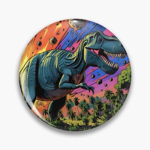 Item preview, Dinosaur Extinction Asteroid Strike - Epic T-Rex Comic Art designed and sold by Daniela`s shop.