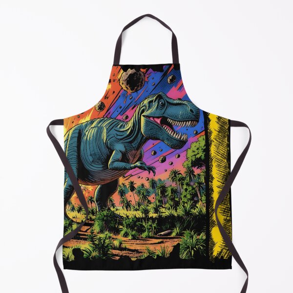 Item preview, Dinosaur Extinction Asteroid Strike - Epic T-Rex Comic Art designed and sold by Daniela`s shop.