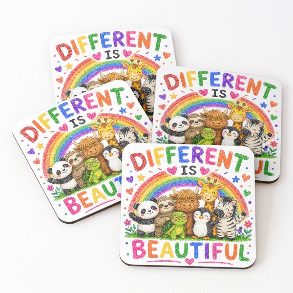 Item preview, Different Is Beautiful Cute Rainbow Animal Design designed and sold by Digital Culture Studio.